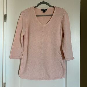 Lauren Ralph Lauren Pink V-Neck Sweater